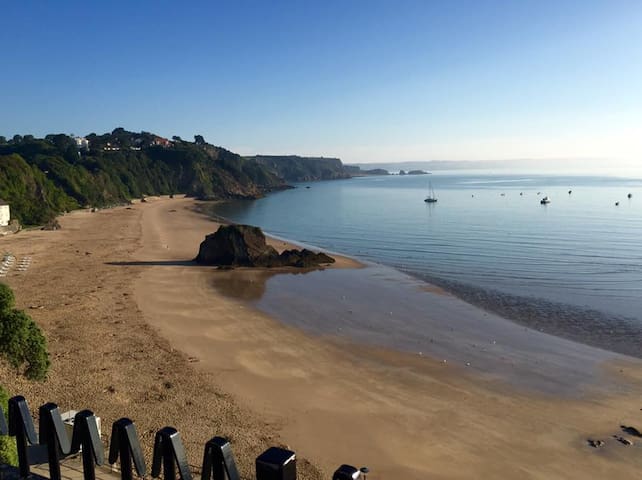 Tenby town centre couples only modern apartment