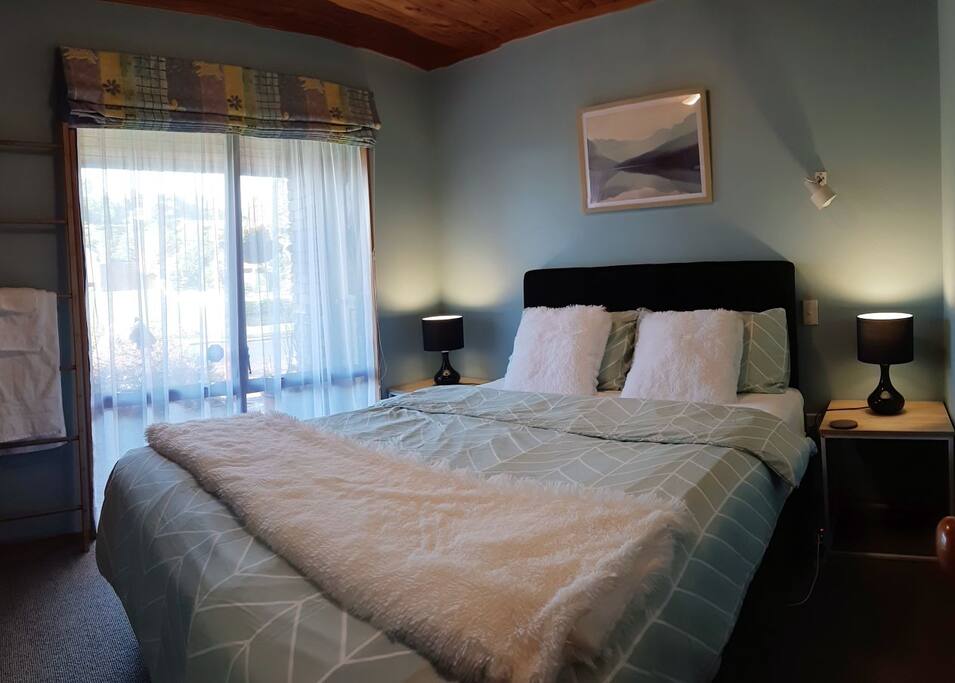 Main bedroom with comfy queen size bed