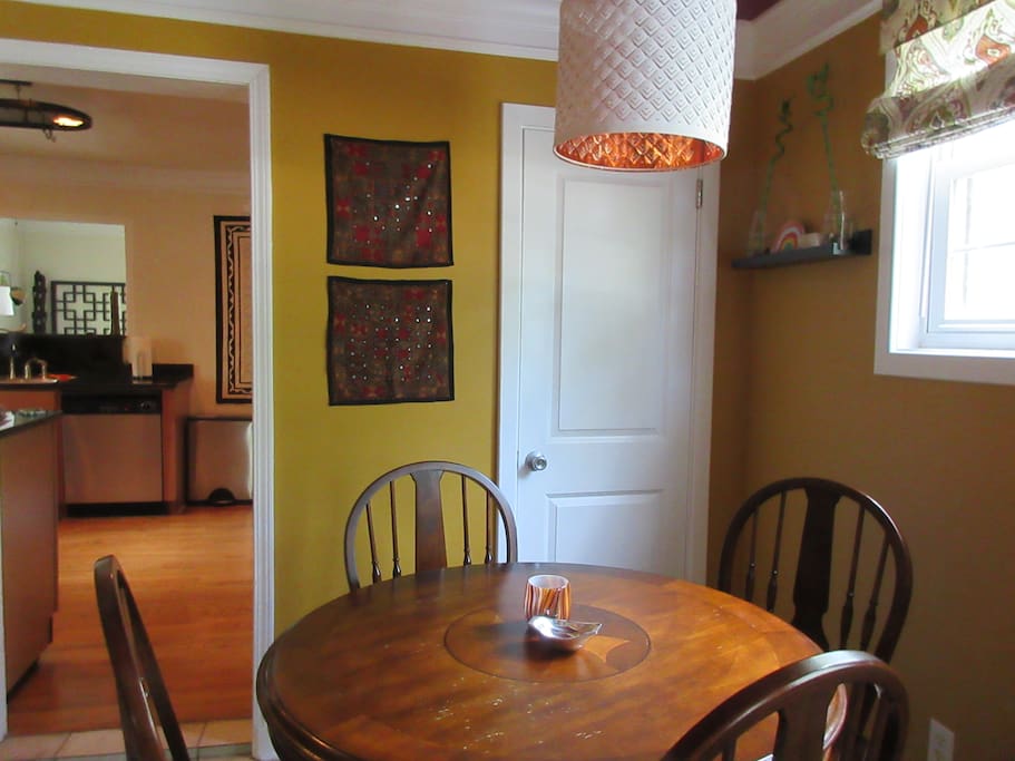 The dining nook off the kitchen