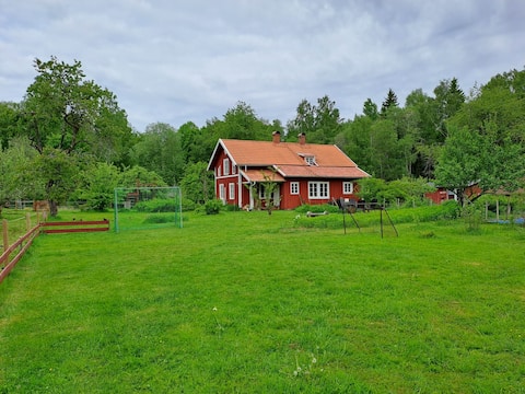 House in clearing in the forest of Tiveden