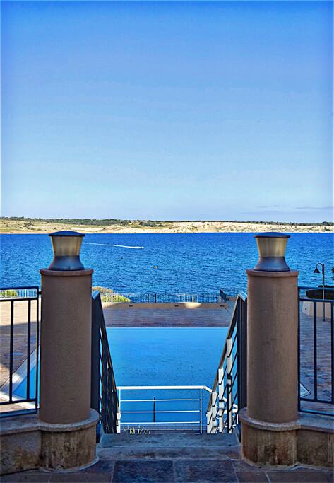 Main pool overlooking the beach