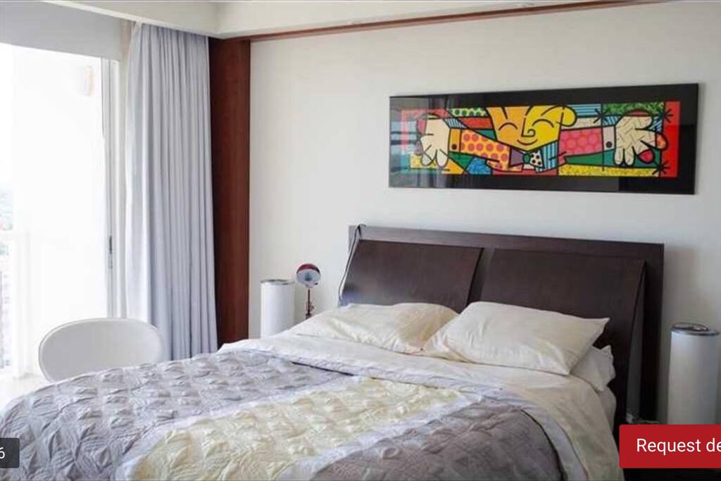 Queen bed rental bedroom