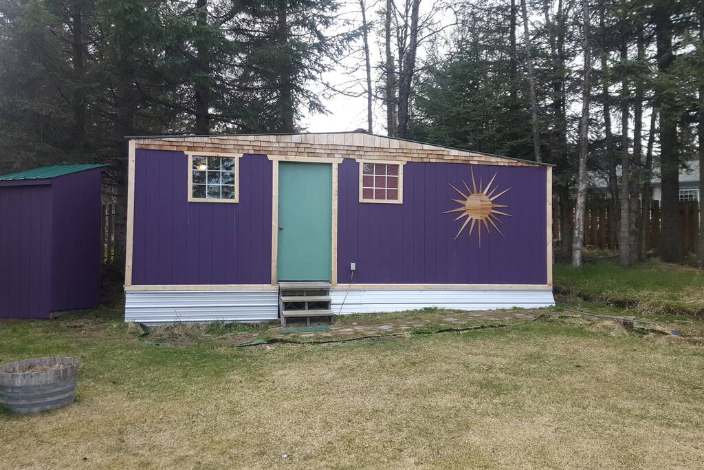 Cabin in early spring