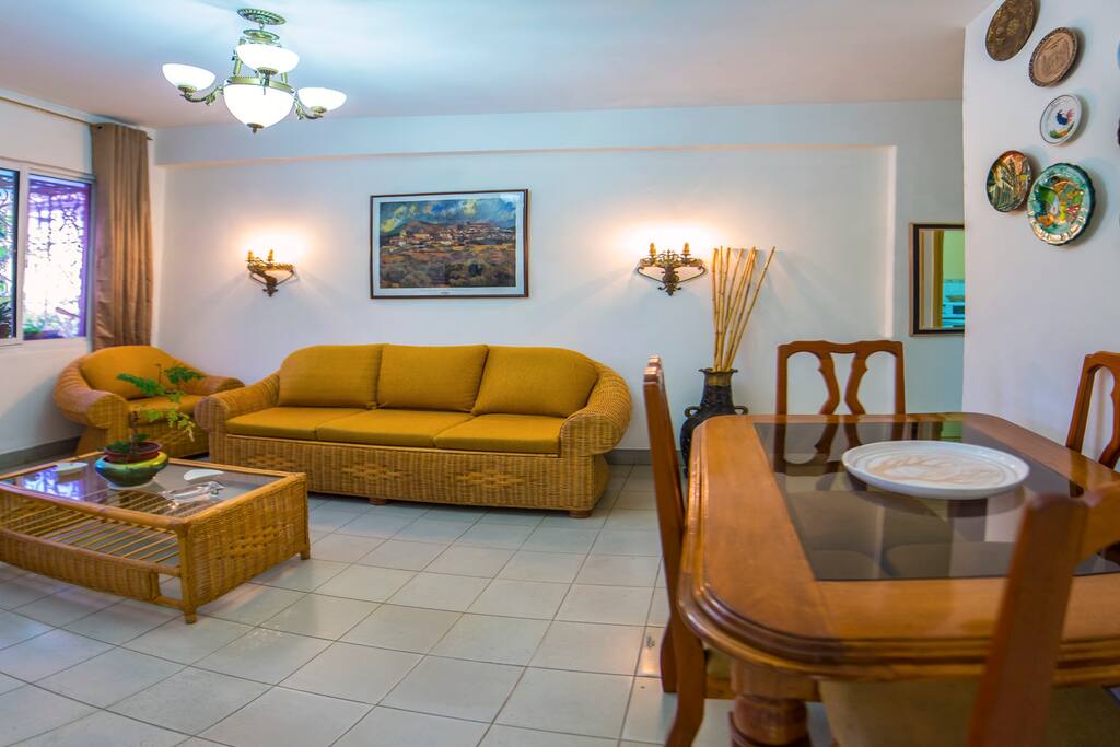 Salón del Apartamento climatizado al igual que el resto de la casa.