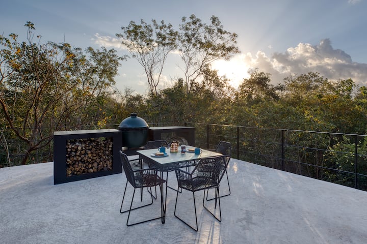 Glass House#1 w/ Cenote "Glamping Experience"