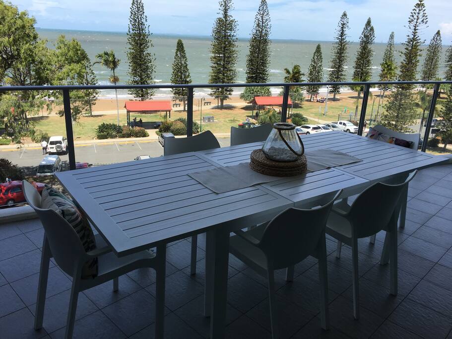LARGE BEACH FRONT BALCONY WITH PANORAMIC OCEAN VIEWS