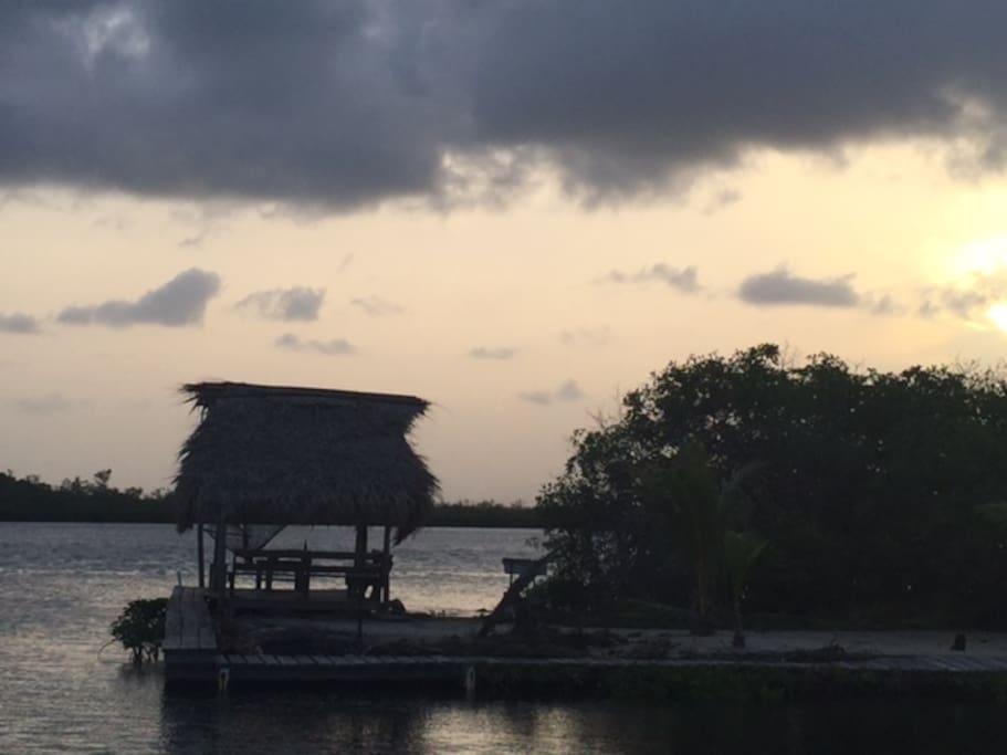 Sunset view of palapa