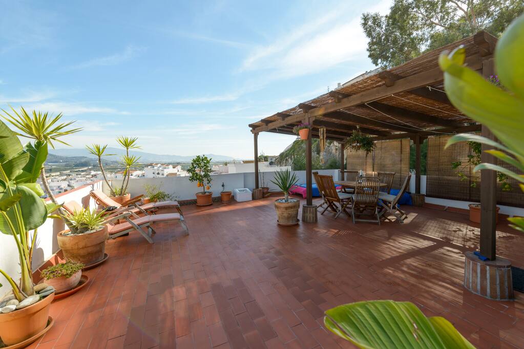 The roof terrace