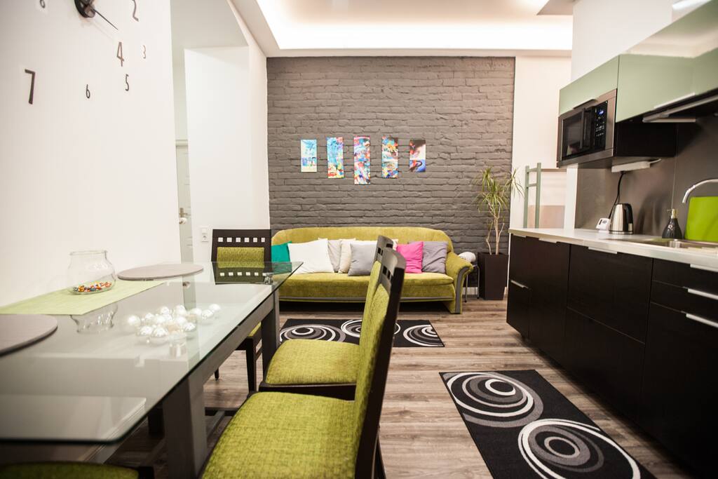 Living room + kitchen