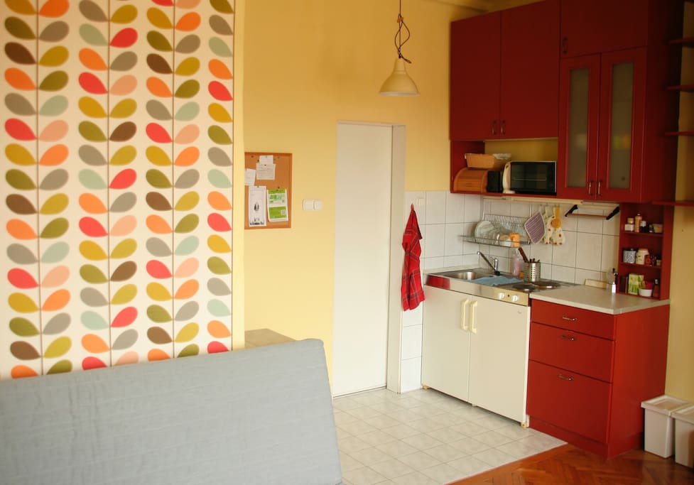 The kitchen is small but fully equipped