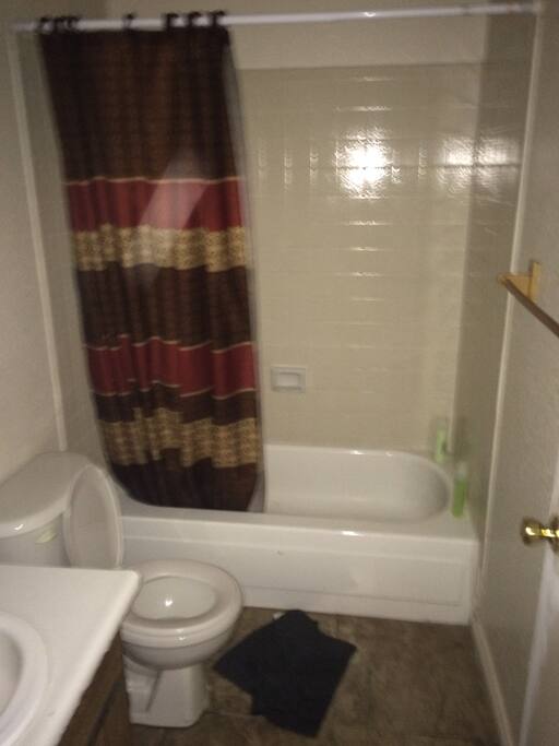 Bathroom right outside your private room.