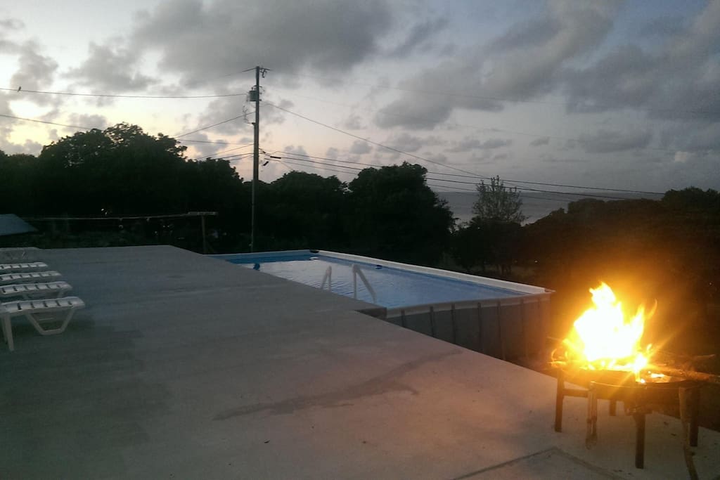 Pool at night