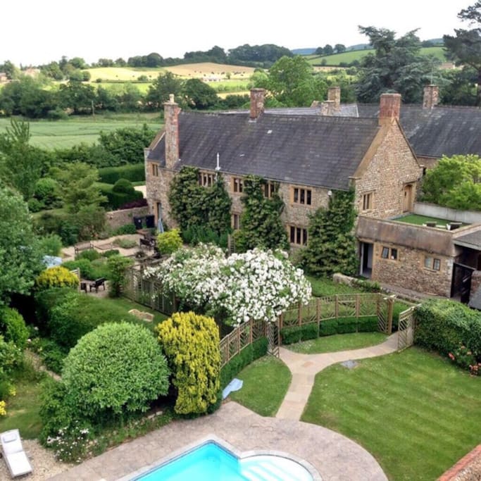 Beautiful countryside surrounds this wonderful old Manor House