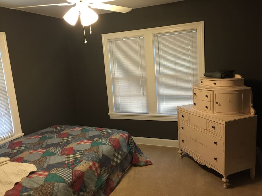 Guest room with brand new queen bed