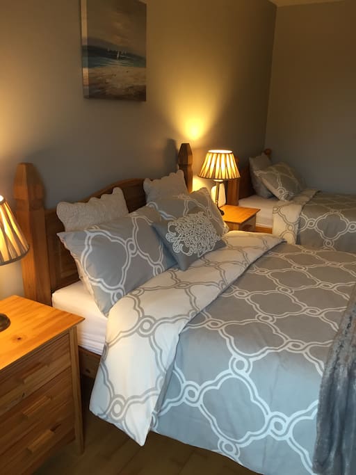 Double and single bed 1st room