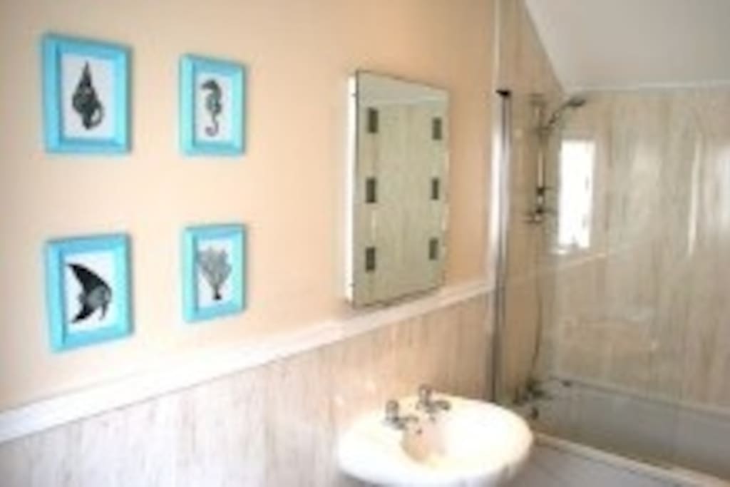 Light and airy bathroom and shower