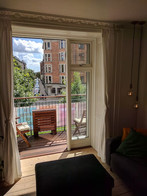 Living room with balcony