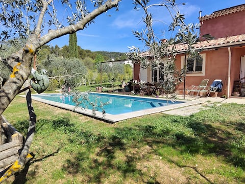 Beautiful villa with pool at the foot of the village