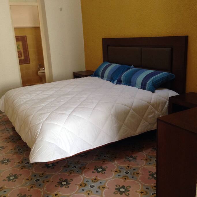 Comfortable and spacious master bedroom with King size bed