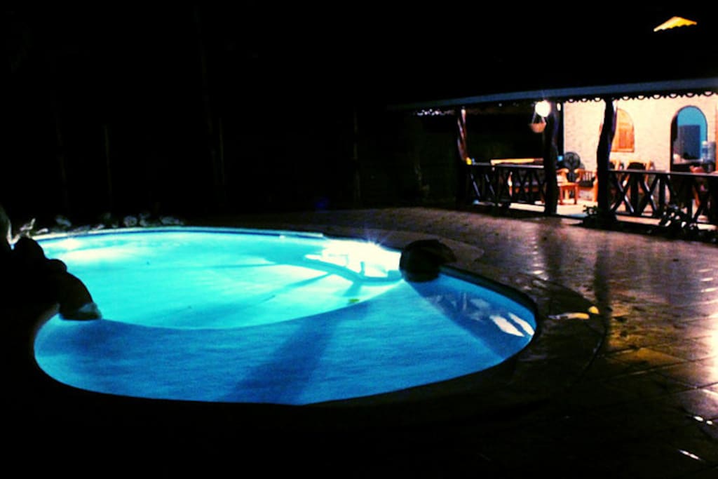 pool at night