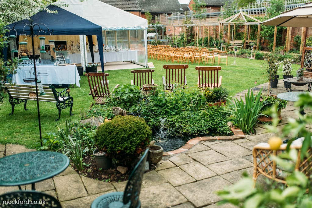 Private garden set up for your wedding