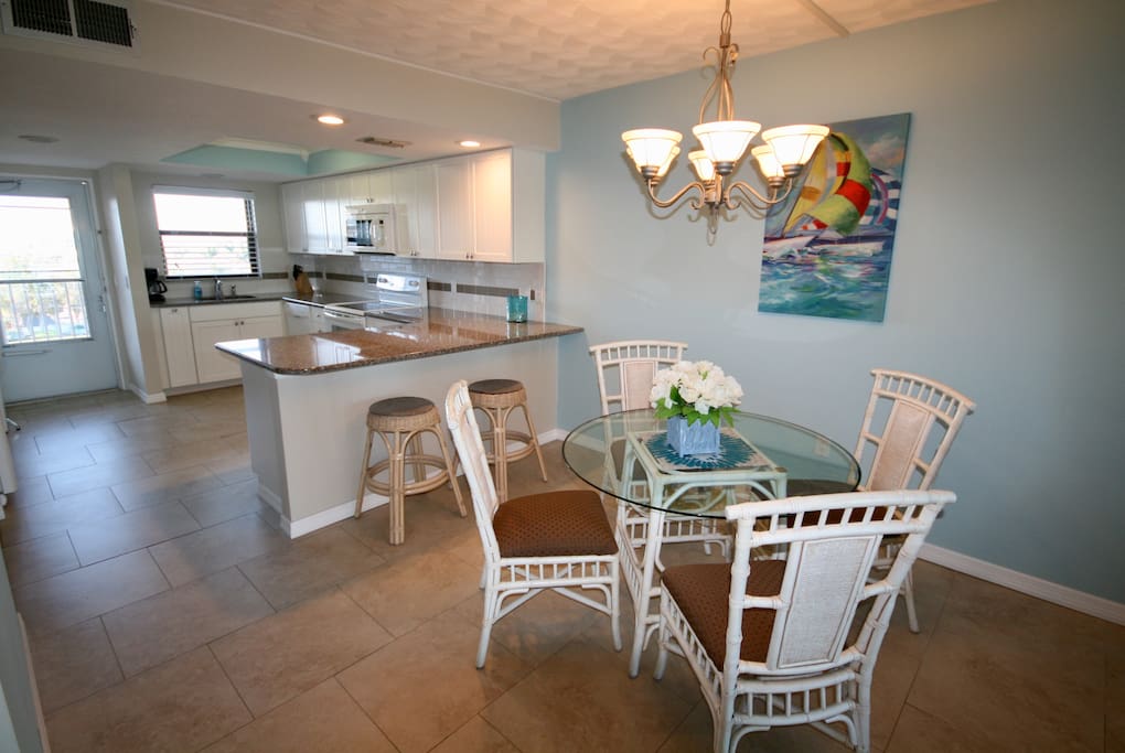 Dining table and breakfast bar