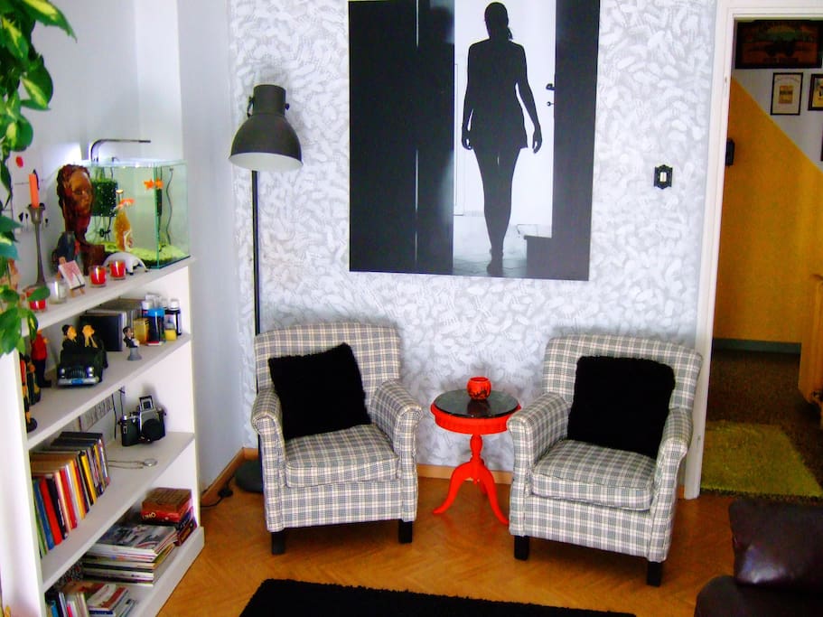 The "stylish" living room