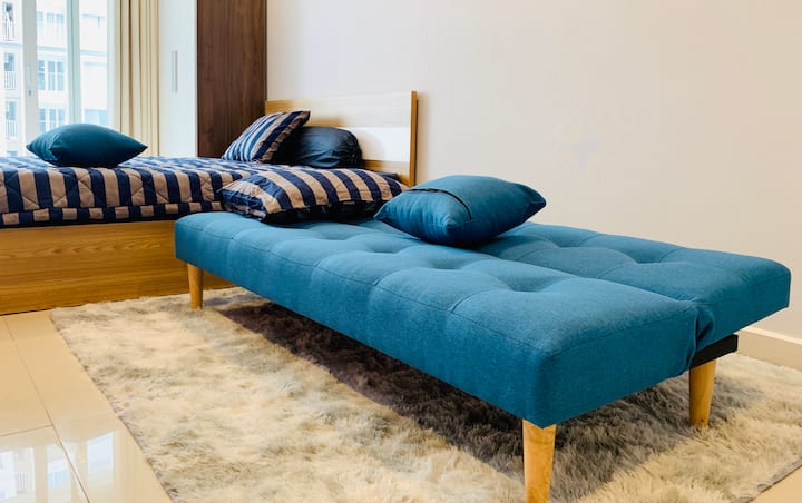 El sofá cama para huéspedes adicionales