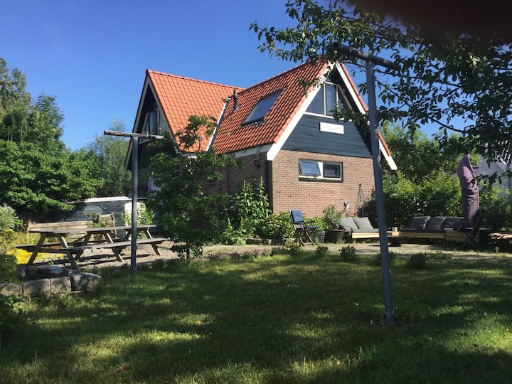 Family house; large garden and beach