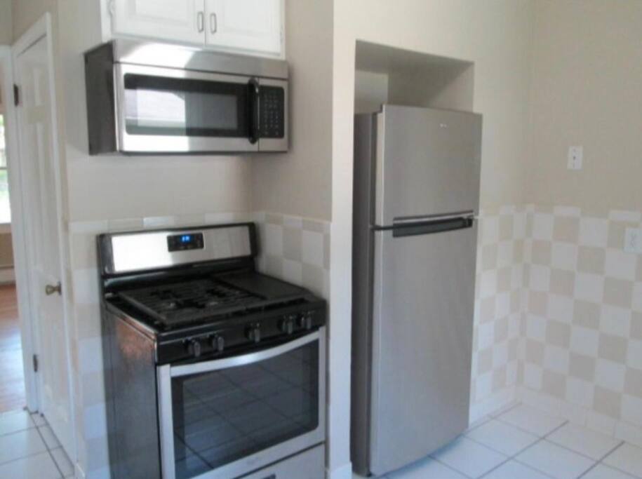 Kitchen where you are able to cook and where the drinks the snacks will be.