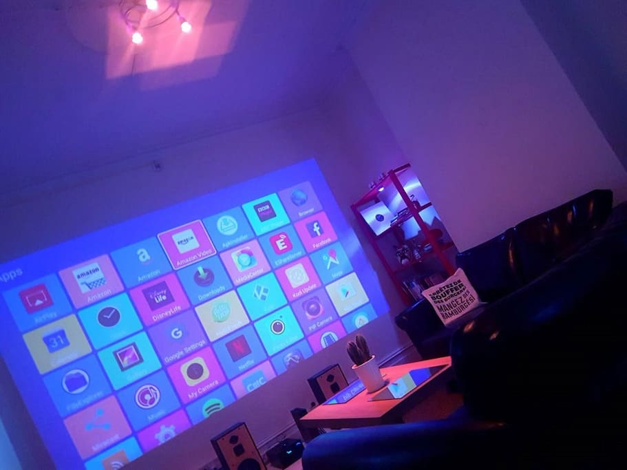 Living Room with Projector display
