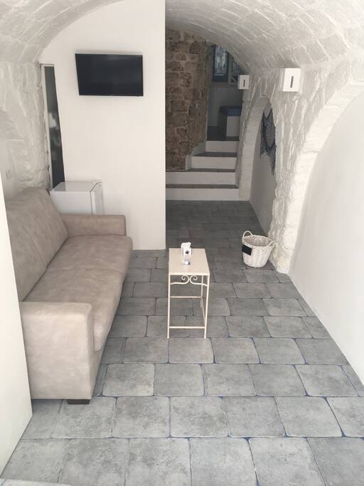 Soggiorno con divano letto