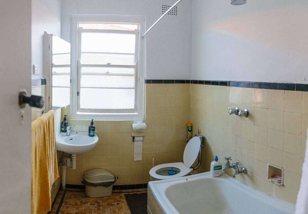 Shower and bathtub.