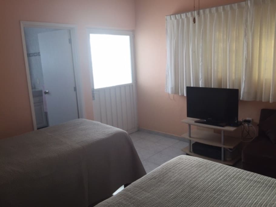 Nice and spacious room with a private bathroom.