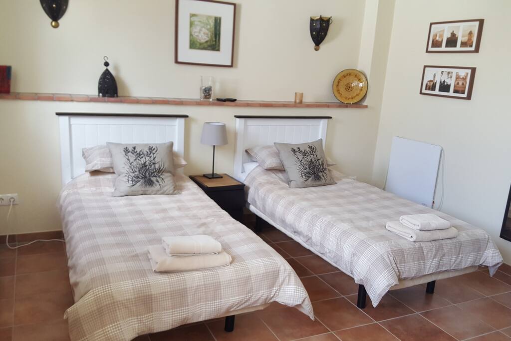 spacious twin bed room