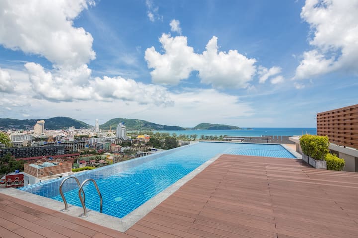 Nice Seaview 1 Bedroom Apartment@Patong beach-500m