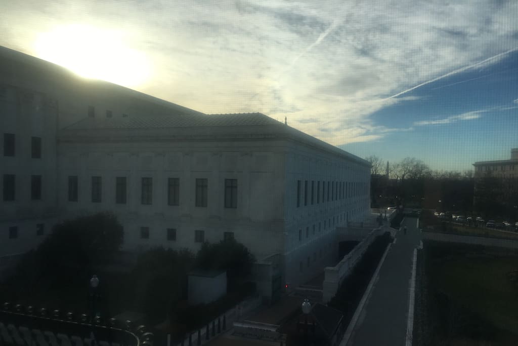 View of Supreme Court and Washington Monument from Breakfast Nook