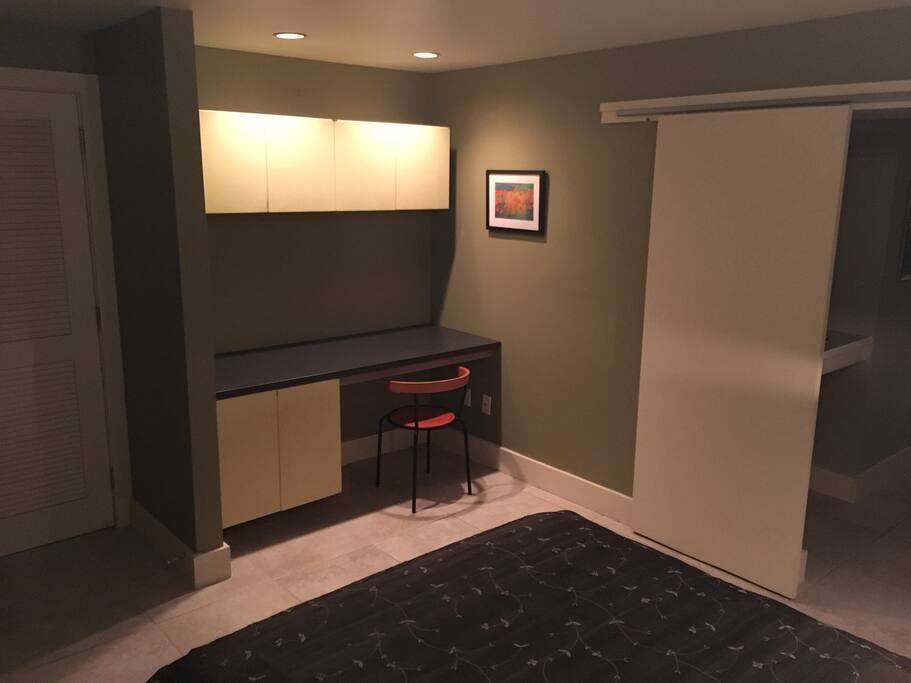 study desk in first bedroom