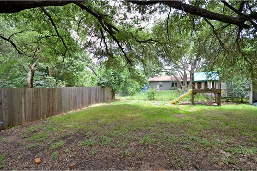 Enjoy a spacious backyard in a quiet neighborhood