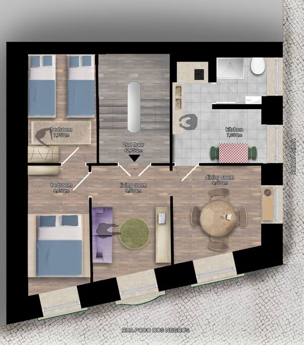 Floor plan of the apartment