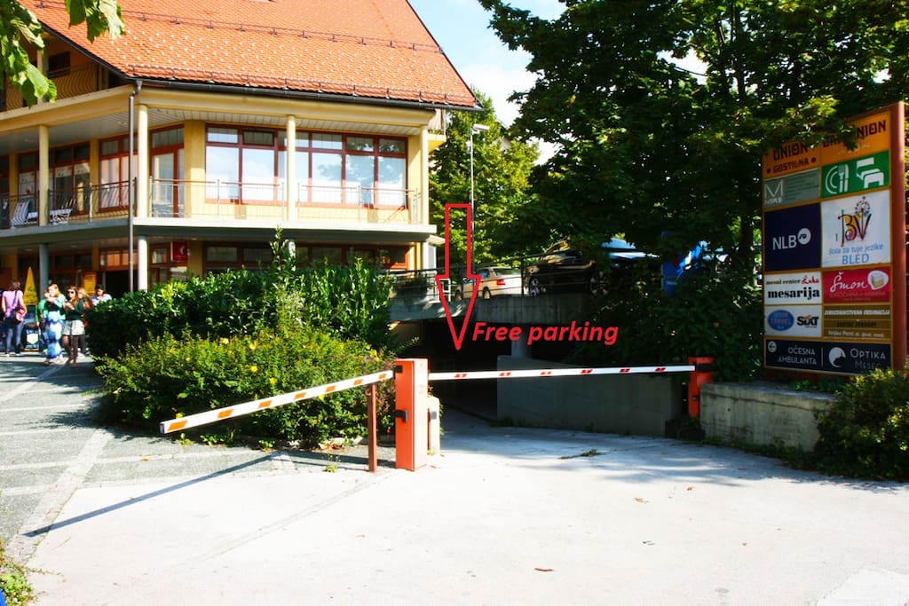 Free parking in garage
