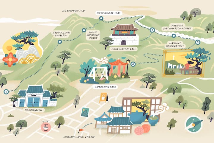 Bukhansan trail map