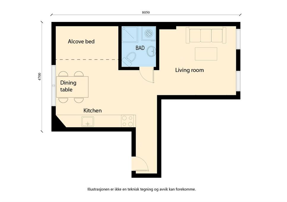 Plan of the studio.