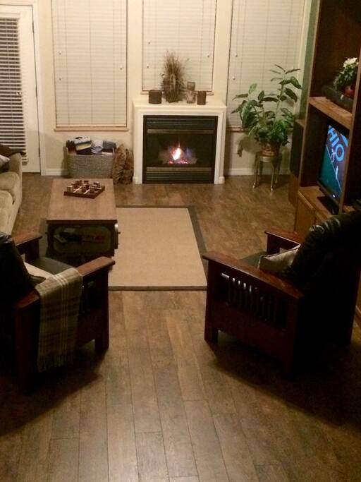 Living Room with Fireplace
