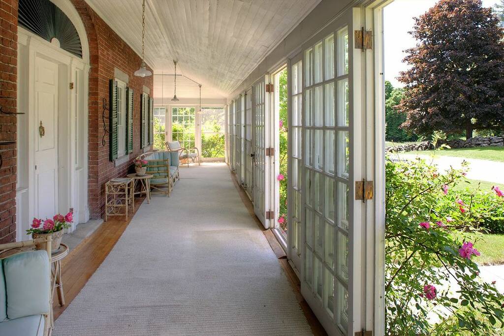 Glazed wrap around porch