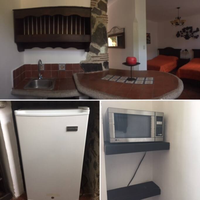 Fridge and Micro on Kitchenette