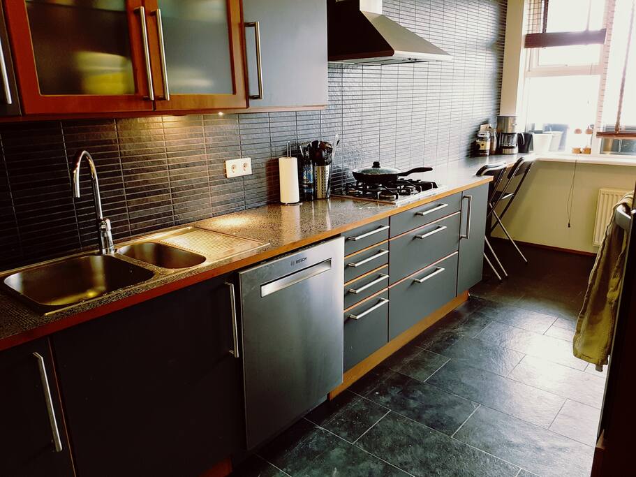 Most necessary appliances are available in the kitchen.
