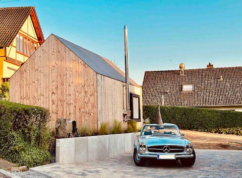 Cozy tiny house with pellet stove plus sauna