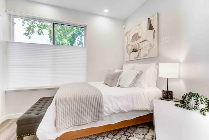 Double bed bedroom on the ground floor of the home. Note, bathrooms are upstairs. 