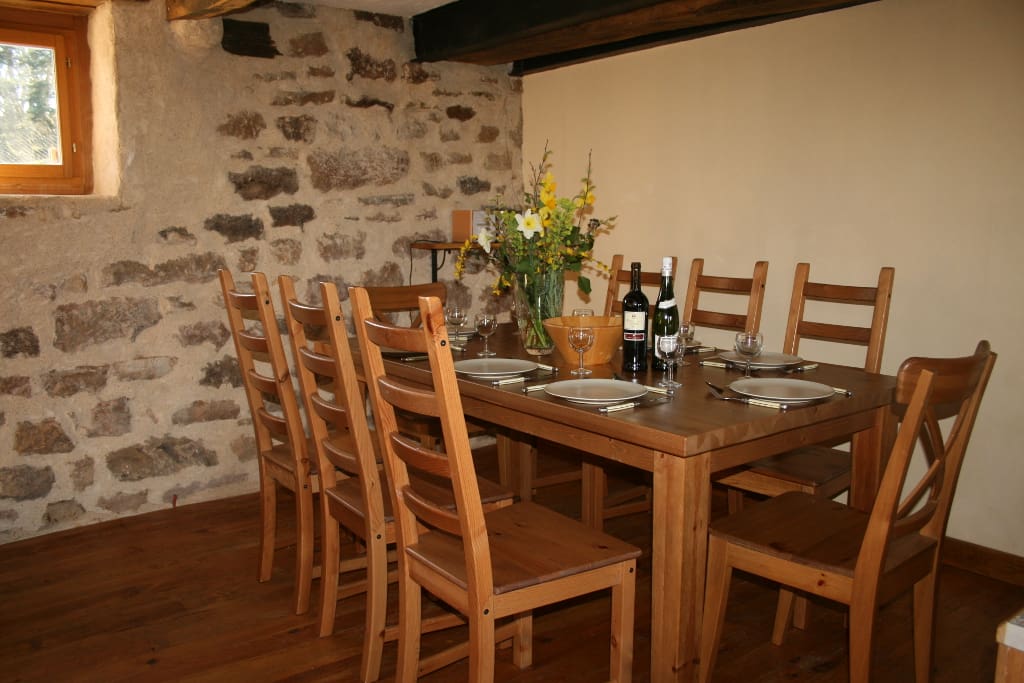 The dining area